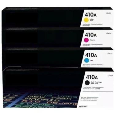 Imagem de Kit 4 Toner Cf410a 410a Cf-410a M452dw M452dn M477fdw M477fnw M477fdn autêntico