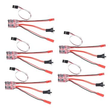 Imagem de Domary 30a Escovado Esc Com Freio, Controlador de Velocidade Leve Compacta para 1/16 1/18 1/24 Carros, Barcos, Aviões, Com Fios Pretos Vermelhos Curtos, para Mini Carros z