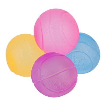 Imagem de 4un Bolas de Brinquedos Aliviar Stress, Multicoloridas Brinquedos com Maltose Duráveis Subida Lenta Bolas de Açúcar para Ansiedade ADHD e Autismo Prémios Sala Aula (Basquetebol)