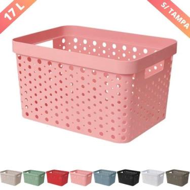 Imagem de Cesto Organizador  s/ Tampa Trama Rattan 17L Usual Utilid. - Usual Uti