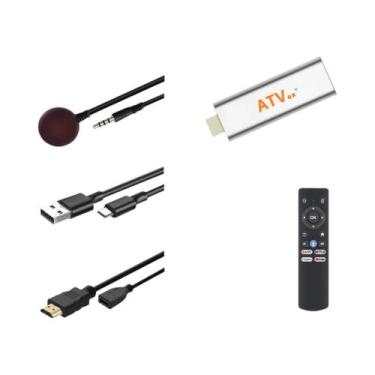 Imagem de Mini Smart TV Stick 128G Com Wi-Fi Dual Band, Android 14, Allwinner H3