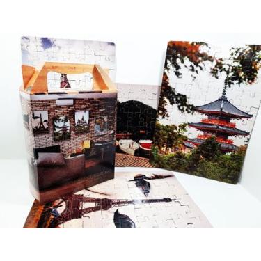 Imagem de Quebra-Cabeça Cognitivo Reabilitação para Idosos - Mundo - 60 peças - 