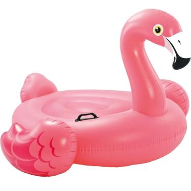 Imagem de Boia Infantil Inflável De Plástico Flamingo Rosa 142x137x97cm - 57558 - Intex Bote Inflavel Flamingo Intex - 57558 -