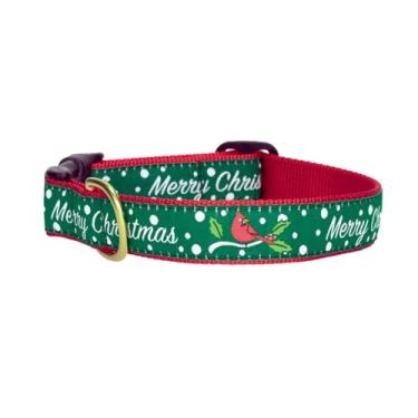 Imagem de Up Country Coleira para cachorro - Merry Christmas (XX-Grande - serve para pescoços de 53 a 68 cm"), verde