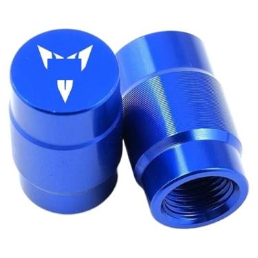 Imagem de Compatível com MT09 MT07 MT10 MT03 MT 09 07 03 10 MT-07 MT-09 MT-10 SP Tracer 2022 2023 2024 Acessórios de motocicleta Tampas de válvula de pneu (M azul)