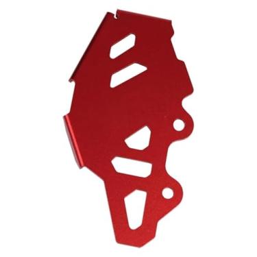 Imagem de BYYINGSUS Protetor de cilindro mestre de freio traseiro compatível com CRF 300L CRF300 Rally CRF300L CRF 300 L acessórios de motocicleta capa de proteção de calcanhar (vermelho (logotipo CRF))