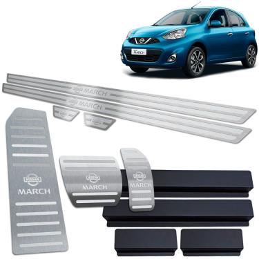 Imagem de Soleira Pedaleira Descanso March 2012/2020 Auto Prata AR