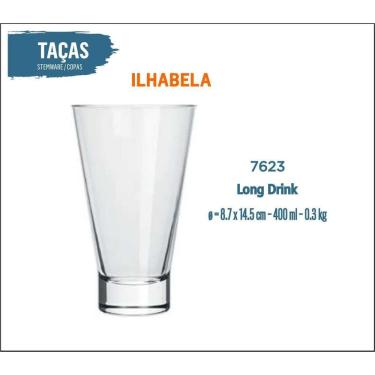 Imagem de 24 Copos Ilhabela 400Ml - Drink Coquetel Batida Suco