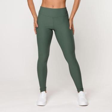 Imagem de Calça Legging Fitness Feminina Poliamida Canelada Academia Elevate - L