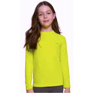 Imagem de Camiseta Térmica Infantil Proteção Uv Unissex 7 Cores Selene, Amarelo,