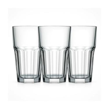 Imagem de Kit Copos De Vidro Resistente 350ml Transparente Vitaminas Caipirinha