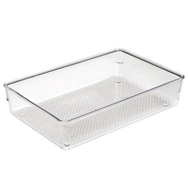 Imagem de Organizador De Gavetas Modular Multiuso Em Plástico Transparente 23x15cm Transparente