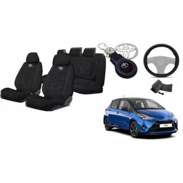 Imagem de Kit Capas Personalizadas Estofadas Yaris Sob Medida 12-18 + Volante + 