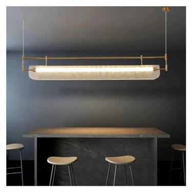 Imagem de Lustre de Led de Estilo Simples Moderno Compatível com Mesa de Jantar Cozinha Sala de Estar Quarto Luminária Suspensão Luminária Pendente de Design Dourado, Lâmpadas de Lustre
