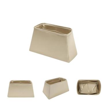 Imagem de Bolsa organizadora feminina de luxo, inserção de bolsa de cetim, modelador de bolsa leve e macio com bolsos (champanhe, 25C Hobo S)
