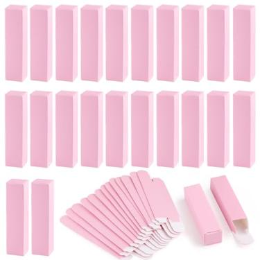 Imagem de Cositina Pacote com 100, 2 x 2 x 8,5 cm, caixa de batom de papel kraft, retangular, bálsamo labial, caixas kraft, frasco de óleo de essência, organizador de embalagem para armazenamento de tubos de