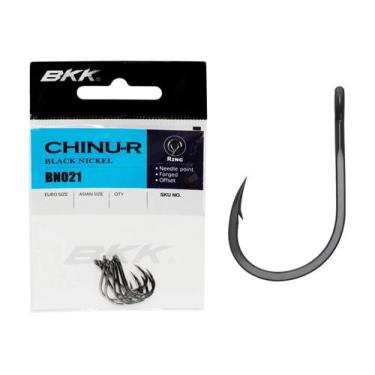 Imagem de Anzol BKK Chinu-R Black Niquel BN021 Nº2 - Cartela C/ 8 Peças