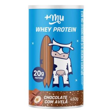 Imagem de Whey Concentrado Mais Mu Chocolate com Avelã  Pote 450g