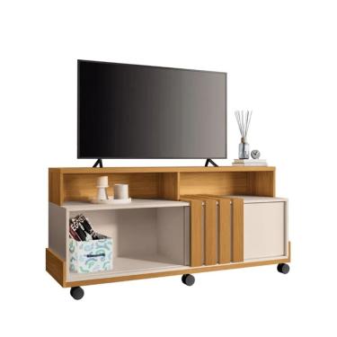 Imagem de Rack HB Moveis Graci 136CM 1740 Cinamomo/Off White SE