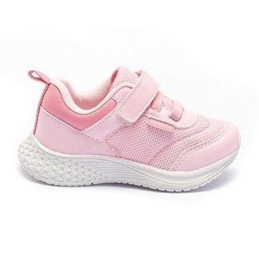 Imagem de Tênis Infantil Menina Jogging Rosa Casual Pequito, 26, Rosa