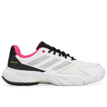 Imagem de Tênis Adidas Courtjam Control 3 - All Court - Branco Preto e Rosa, 40