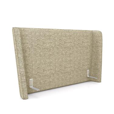 Imagem de Cabeceira Design para Cama King Torres Pés em Madeira Linho Bege G91 - Gran Belo