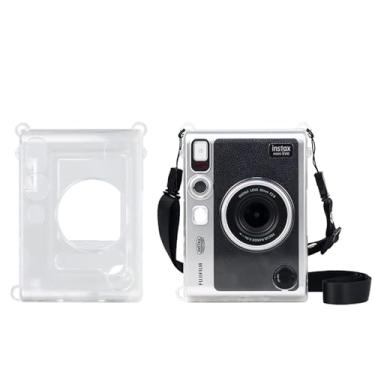 Imagem de Easy Hood Capa Protetora Rígida Hood, Transparente Para Câmera Instantânea Fujifilm Instax Mini Evo, Protetor De Corpo Em Pvc Com Alça Ombro