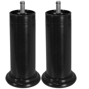 Imagem de Pé Cama Box Preto Plástico Fixo Rosca + Bucha Americana (2)