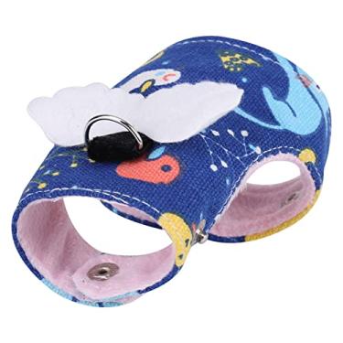 Imagem de Pssopp Arnês e Trela para Hamster, Colete de Algodão Macio para Animais de Estimação Pequenos Com Design Ajustável, Ideal para Atividades Ao Ar Livre de Esquilos e Cobaias (Azul Profundo)