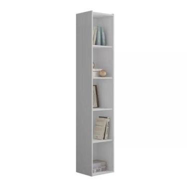 Imagem de Estante Livreiro 4 Prateleiras Janaina Branco Branco - QMOVI