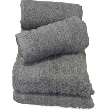Imagem de Kit Toalha, Kit com 03 Toalha de Banho Grande E Grossa(Volume Extra) Azul Marinho Ou Branca Ou Cinza Ou Grafite(Cinza (3 Toalhas de Banho))