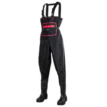 Imagem de Hip Waders Perneiras grandes e altas para homens, adequadas para trabalhos aquáticos, lavagem de carros e pântanos(Black,42 EU)