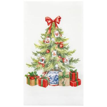 Imagem de Guardanapos de papel Mahjong para árvore de Natal, 100 peças, guardanapo descartável para convidados, toalha de mão para jantar, banheiro, toalha de mão para coquete, suprimentos de festa de inverno