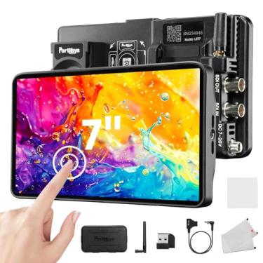 Imagem de Portkeys Monitor de câmera LS7P 1000nits HDR de 7 polegadas com entrada HDMI/SDI, controle de câmera sem fio, LUT 3D e tela sensível ao toque para gravação DSLR/cine