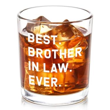 Imagem de Futtumy Presentes de cunhado, presentes de Natal para cunhados, copo de uísque Best Brother In Law Ever de 283 g, presente de irmãos da irmã em lei pai mãe irmãos no Natal, dia dos pais, aniversário