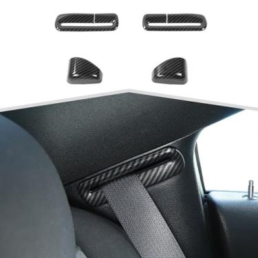 Imagem de Amayum Decalque de painel de fivela de cinto de segurança adequado para Dodge Charger 2011+, para Chrysler 300C 2011+ capa de segurança para cinto de segurança, acessórios internos, acabamento de