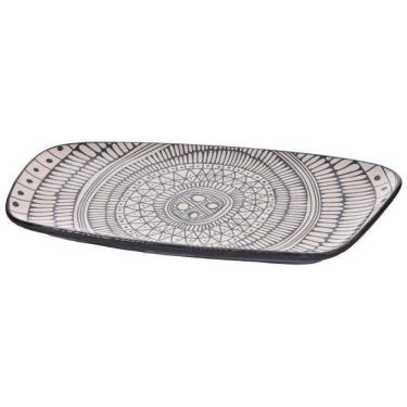 Imagem de Travessa Ret Boho 29X1.5X14Cm Cerâmica