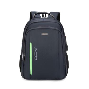 Imagem de Mochila Bolsa Reforçada Notebook Cabo De Aço Luxo  - ACO, Azul