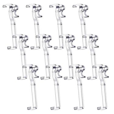 Imagem de Clipes de sanefa de 6 cm, pacote com 12, clipes de plástico transparente para persianas horizontais, clipes de retenção de substituição universal para persianas de madeira falsa e madeira