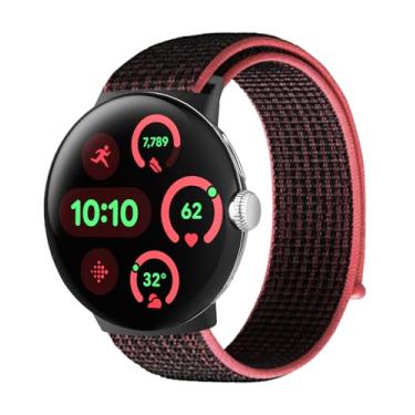 Imagem de BlackPro Compatível com Google Pixel Watch 4 de 45 mm/3 de 41 mm, pulseira esportiva respirável ajustável para Google Pixel 4/3/2/1 para homens e mulheres (preto pêssego, Pixel Watch3/4 (45 mm))