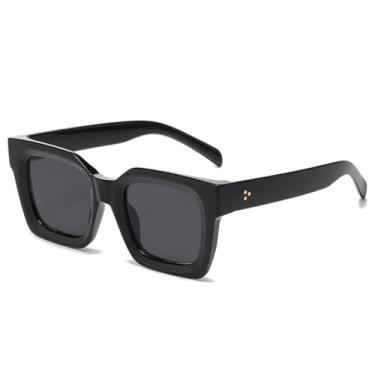 Imagem de Óculos de Sol Rivets Masculino UV400 Feminino com Lentes Gradientes para Esportes ao Ar Livre, Corrida e Ciclismo, Preto e Cinza