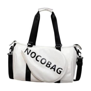 Imagem de Vaveren Bolsa de Ombro para Tênis, Bolsa de Badminton para Jogadores, Zíper Suave, Grande Capacidade, Leve, Branco