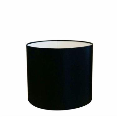Imagem de Cúpula Abajur E Luminária Cilíndrica Vivare Cp-7012 ø30x25cm - Bocal Nacional Preto