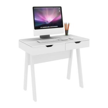 Imagem de Escrivaninha/penteadeira 90,5cm Com Espelho E 1 Gaveta Multimóveis Cr40118 Branco