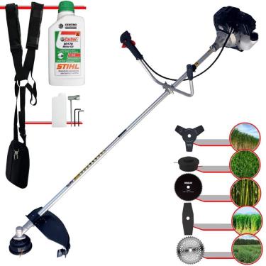 Imagem de Máquina de Cortar Grama Toyama RT43LB-25A À Gasolina 43cc 1,7HP 10000rpm Roçadeira Lateral Multifuncional Com 5 Opções de Cortes + ÓLEO STIHL 2 Tempos