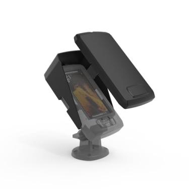 Imagem de Aobelieve Kit de viseira de sol e capa de exibição para Humminbird PiranhaMAX 4 e 4 DI Fish Finder, para-sol antirreflexo e tampa de tela protetora, preto