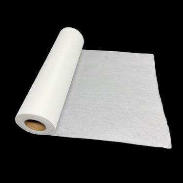 Imagem de Estabilizador de bordado de malha invisível 30,5 cm x 20 jardas/rolo, estabilizador de corte macio para suporte de máquinas de bordado - branco