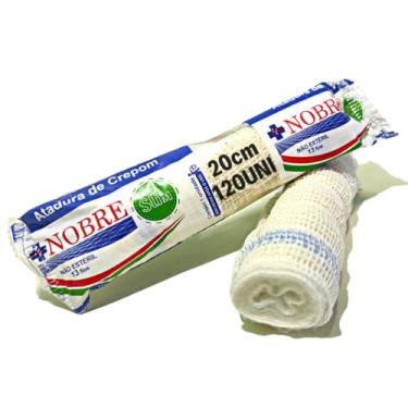 Imagem de Atadura De Crepom 13 Fios Para Curativo - 20cm X 1,8m - 120 Rolos - Não Estéril