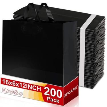 Imagem de Sacos de presente de plástico XPCARE, pacote com 200, 16x15x30cm com a