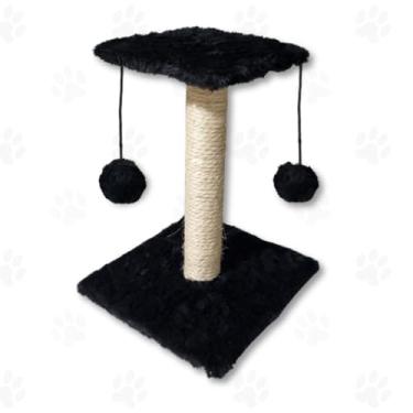 Imagem de Arranhador para Gatos Arranhador para Gatos Sofá um Poste De Sisal Com Brinquedos Presos PortáTil ProteçãO Eficaz para SofáS Adequado para Gatos Brincarem(PRETO.)